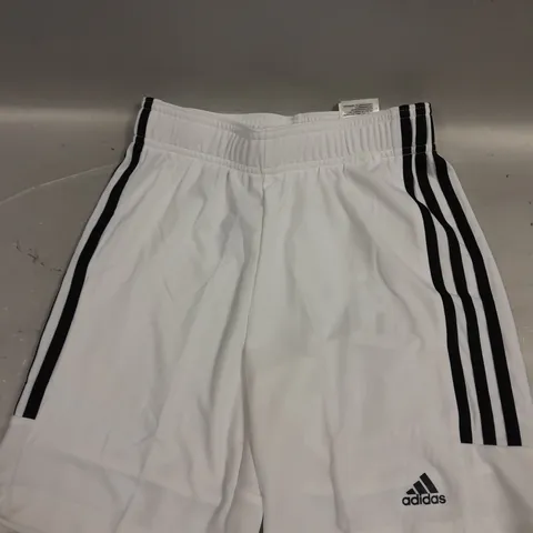 ADIDAS CHILDRENS SPORTS SHORTS IN WHITE - 9-10YRS	