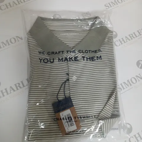 BAGGED CHARLES TYRWHITT JERSEY POLO SHIRT SIZE L