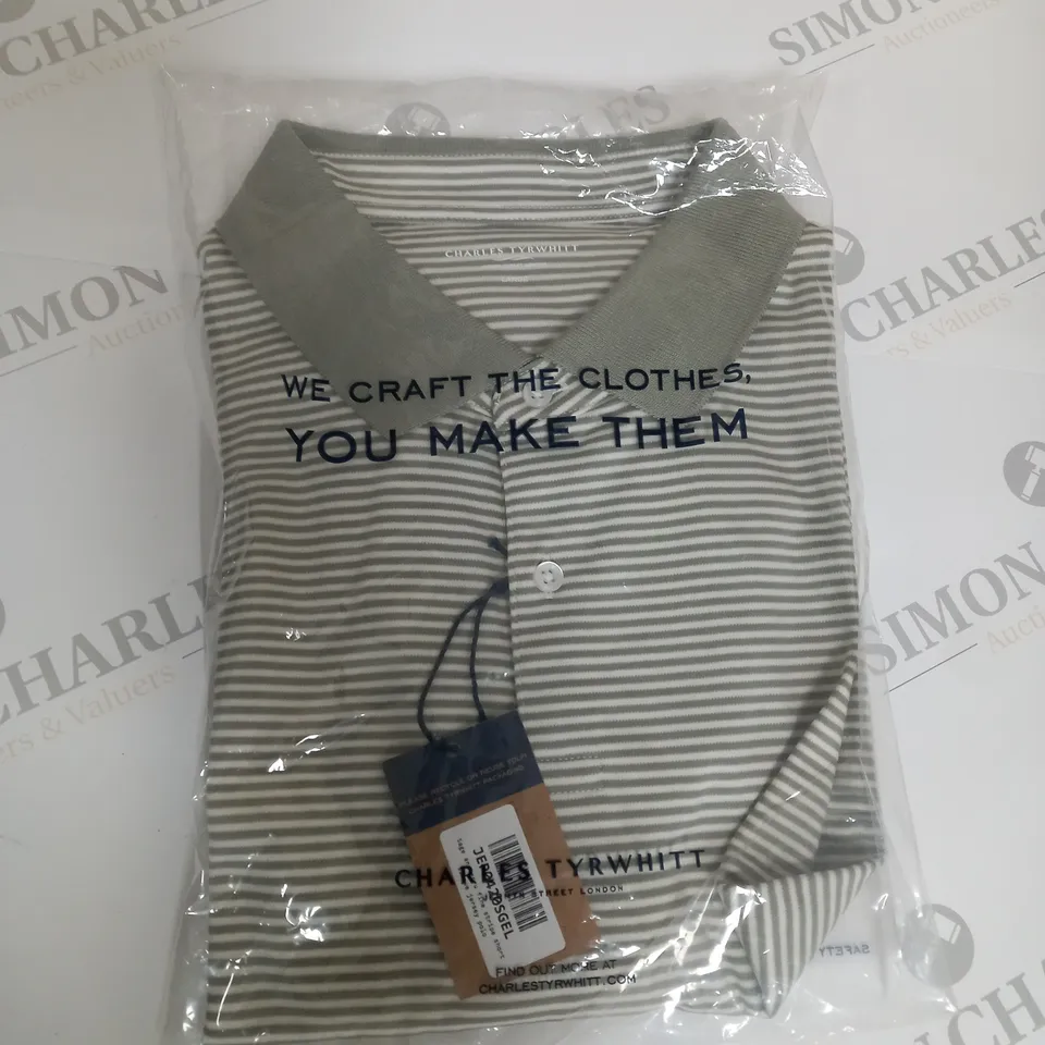 BAGGED CHARLES TYRWHITT JERSEY POLO SHIRT SIZE L