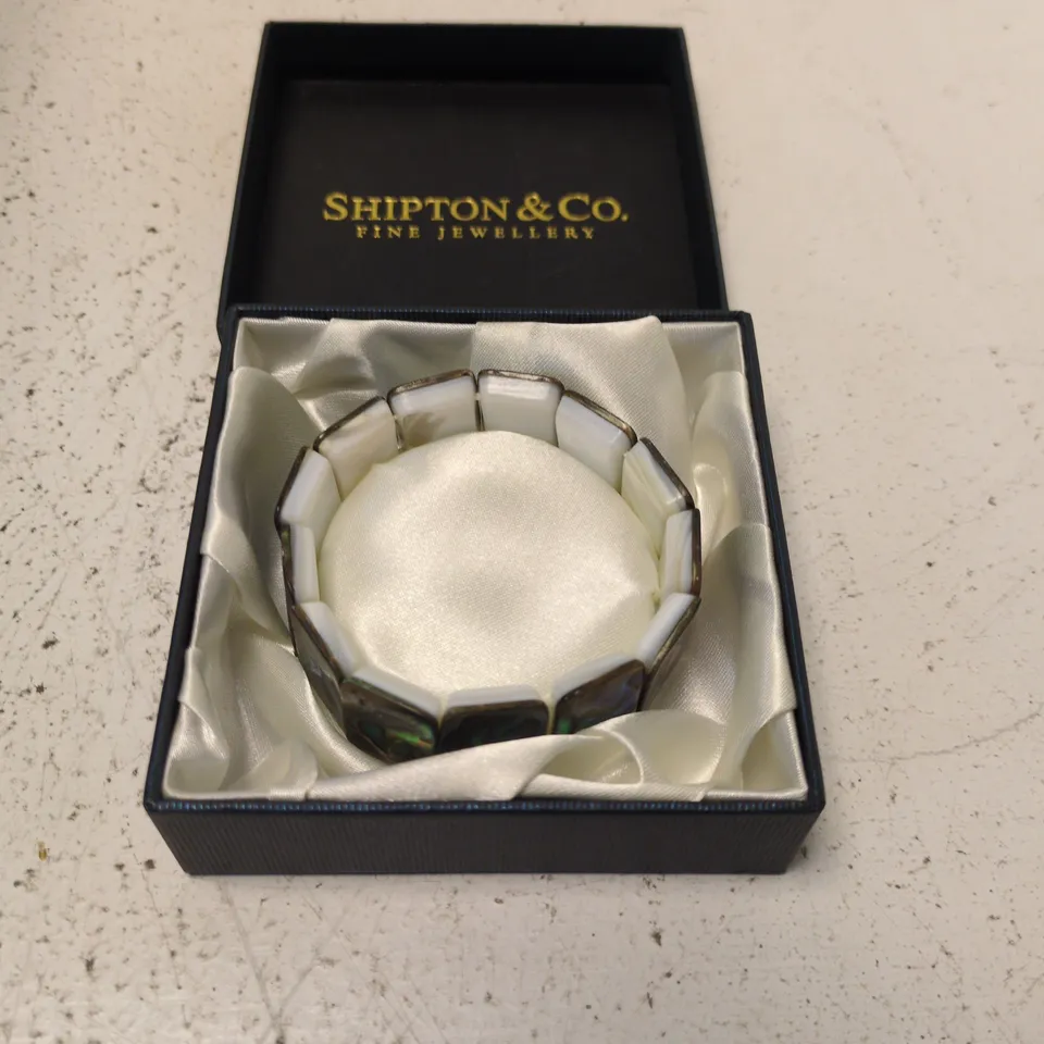 SHIPTON & CO FINE JEWELLERY ABALONE SHELL INLAY BRACELET