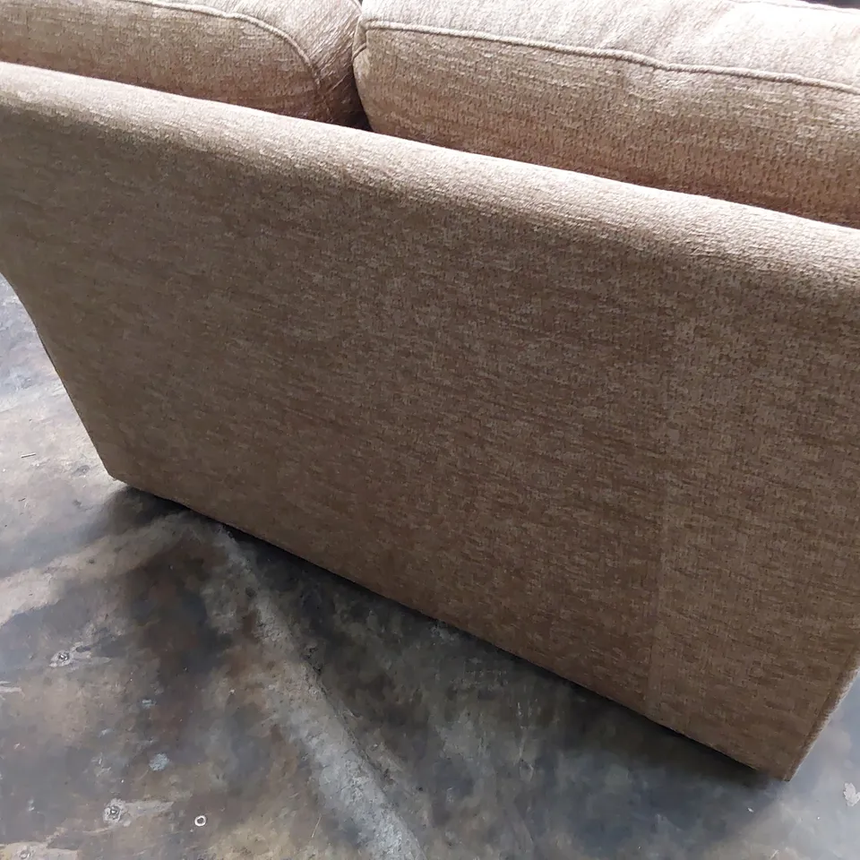 QUALITY BRITISH DESIGNER G PLAN SEATTLE TWO SEATER SOFA BOUCLE COCOA FABRIC 
