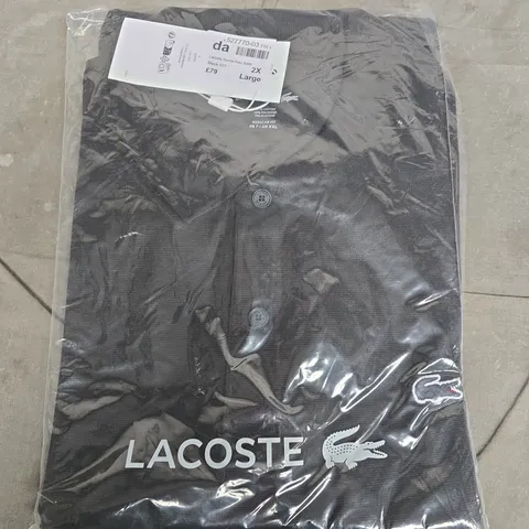 BAGGED LACOSTE SPORTS POLO IN BLACK - 2XL