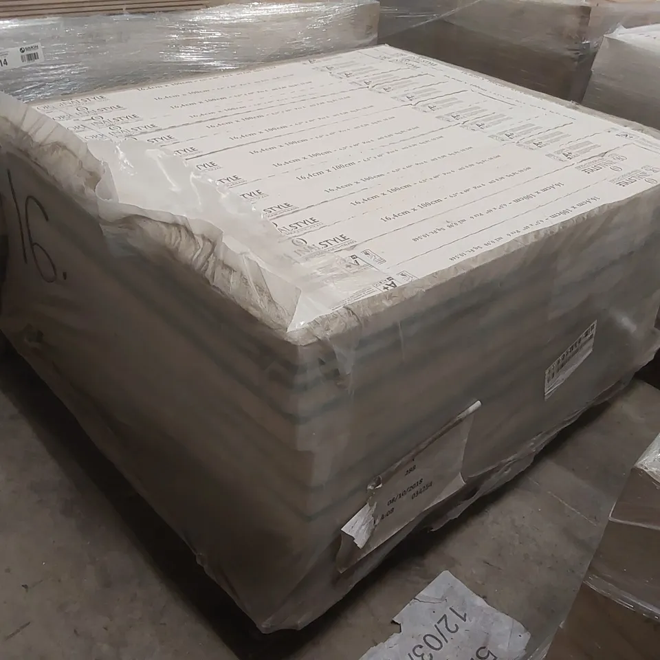 PALLET CONTAINING APPROXIMATELY 44x 6pcs LIGNUM CREAM SLIP RESISTANT 16.4 x 100CM TILES