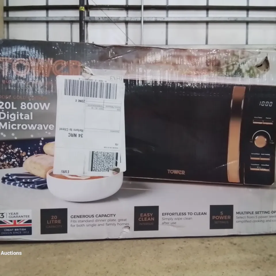 BRAND NEW BOXED TOWER 20L 800W DIGITAL MICROWAVE 