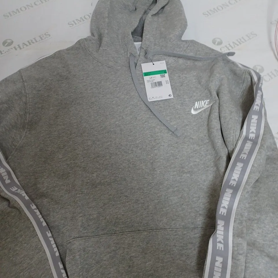 NIKE LIGHT GREY TAPER HOODIE - XL