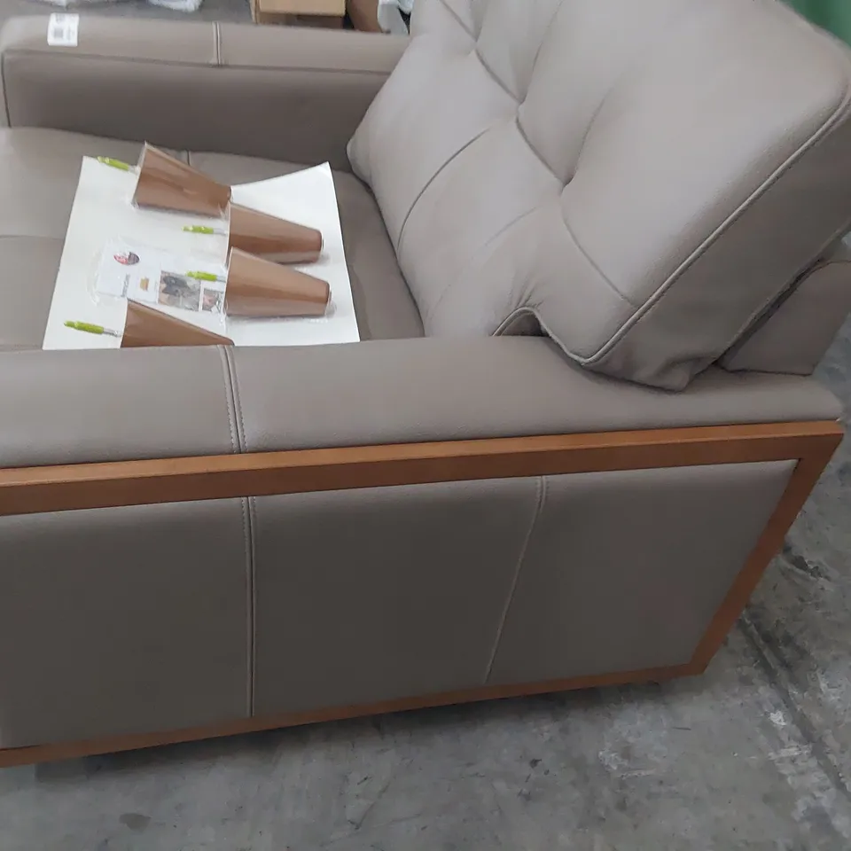 QUALITY BRITISH DESIGNER G PLAN VINTAGE CHAIR CAPRI MUSHROOM LEATHER 