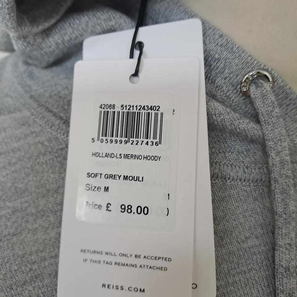 REISS HOLLAND GREY HOODY SIZE M