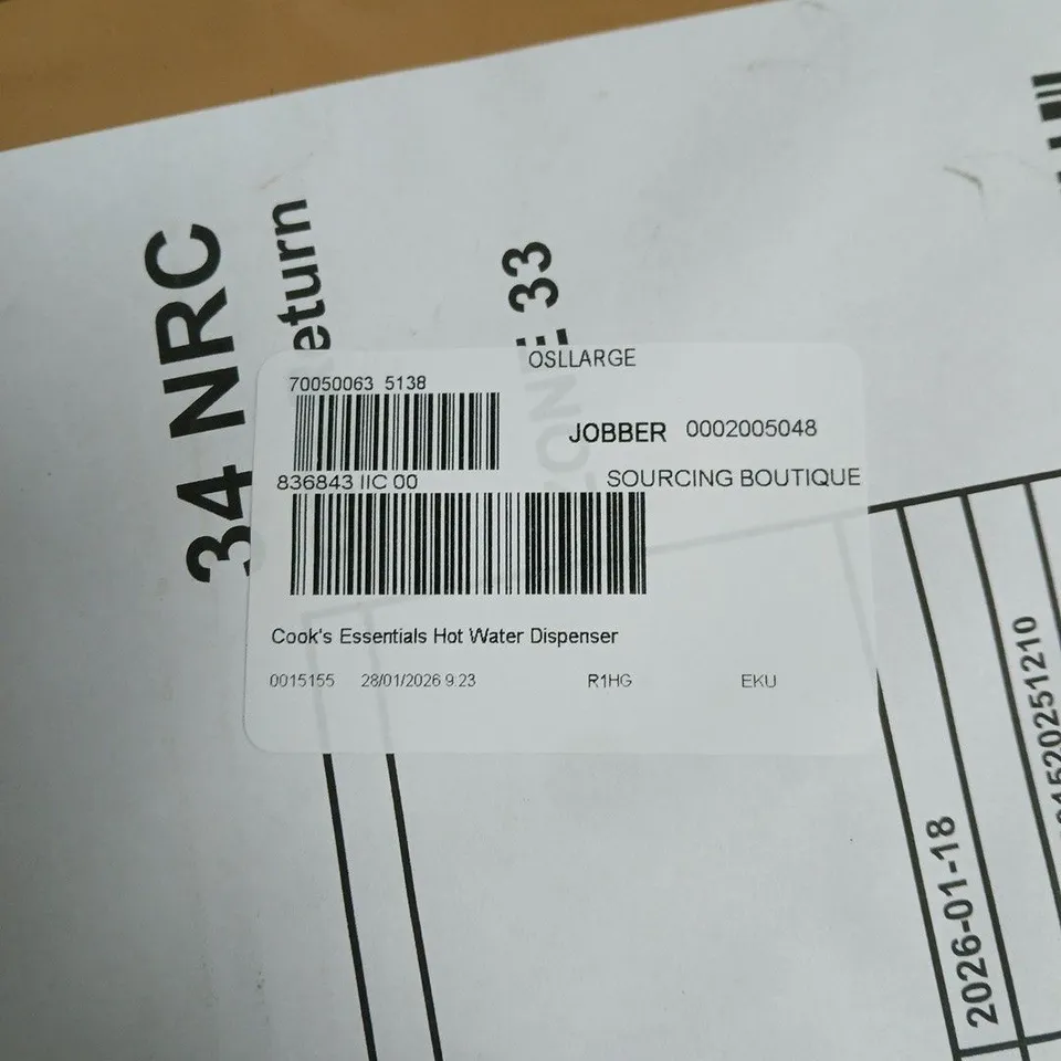 COOK'S ESSENTIALS HOT WATER DISPENSER – GREY