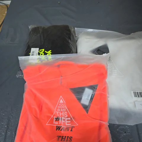 APPROXIMATELY 10 ASSORTED YOU DONT WANT THIS LIFE BRANDED CLOTHING PRODUCTS