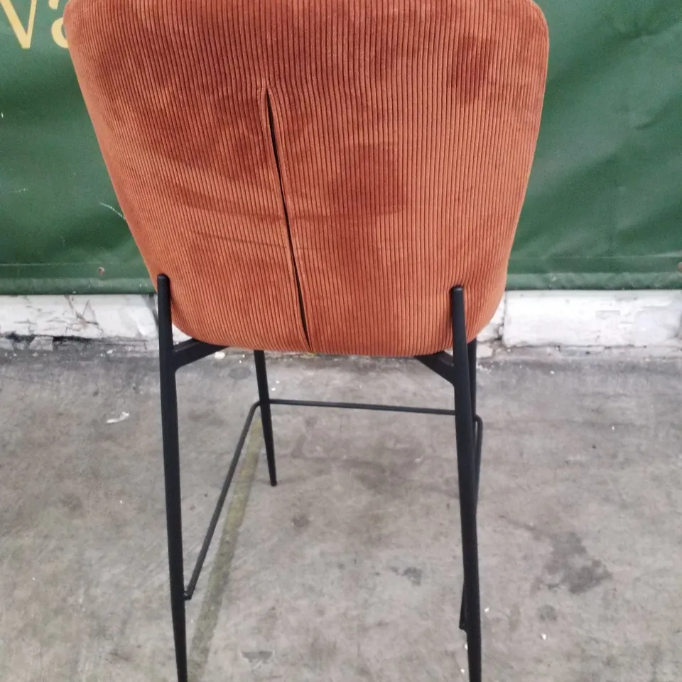ORANGE CORDUROY DINING CHAIR