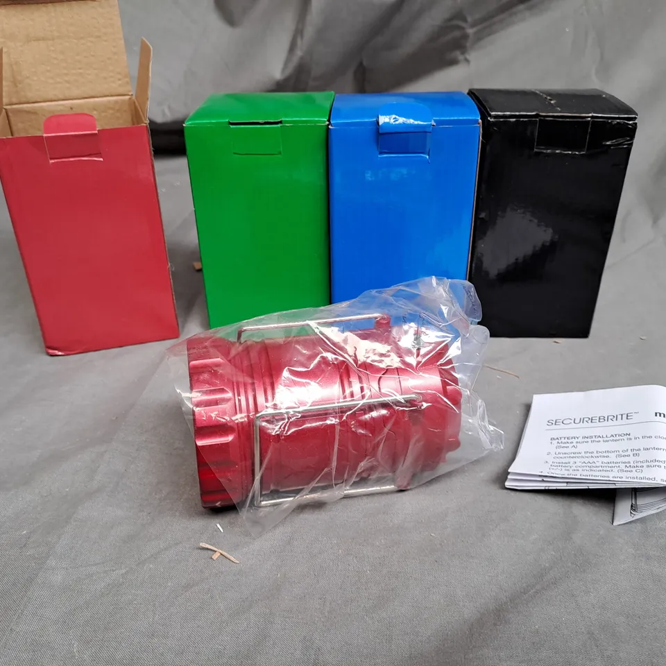 MINI COB POP UP LANTERN WITH FLASHLIGHT X4