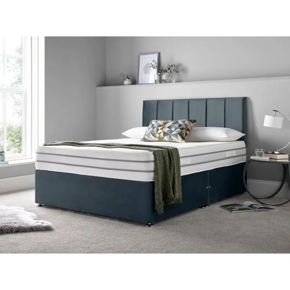 BAGGED JAONTE MEMORY FOAM DIVAN BED SET - 4'6" DOUBLE (3 ITEMS)