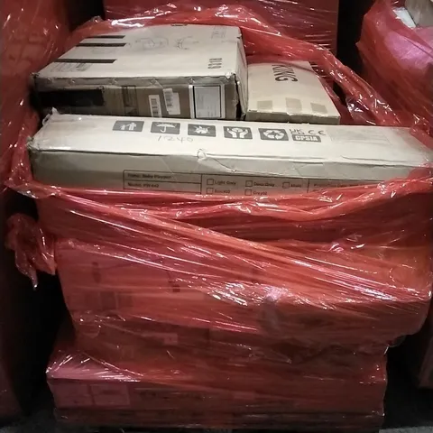 PALLET OF HOUSEHOLD ITEMS TO INCLUDE BABY PLAYPEN, CHAIR, BAR TABLE AND OTHER ASSORTED ITEMS...