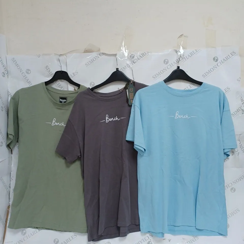 23 SIGNITURE BENCH TSHIRTS IN BLACK, DUNE, GREEN, AND NAVY E.G.