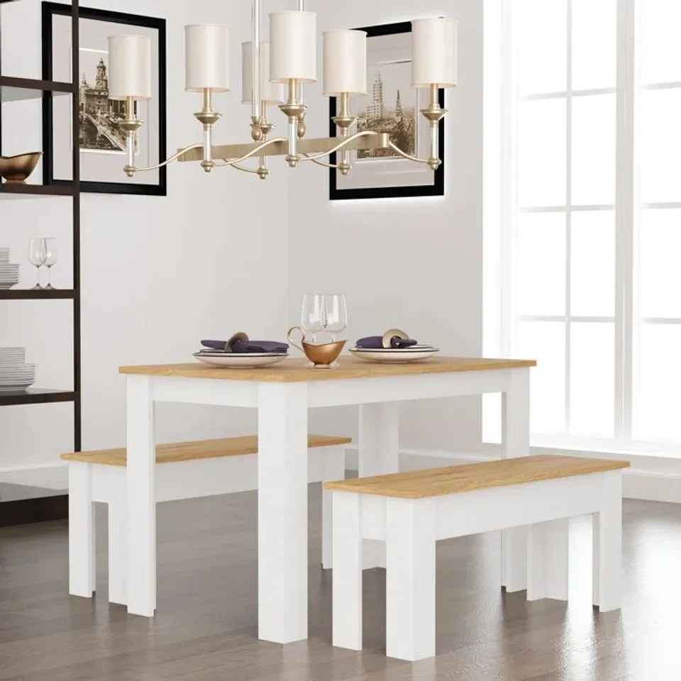 BOXED ELLANI CUBBOT 4 PERSON DINING TABLE (1 BOX)