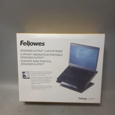 BOXED FELLOWES DESIGNER SUITES LAPTOP RISER IN BLACK