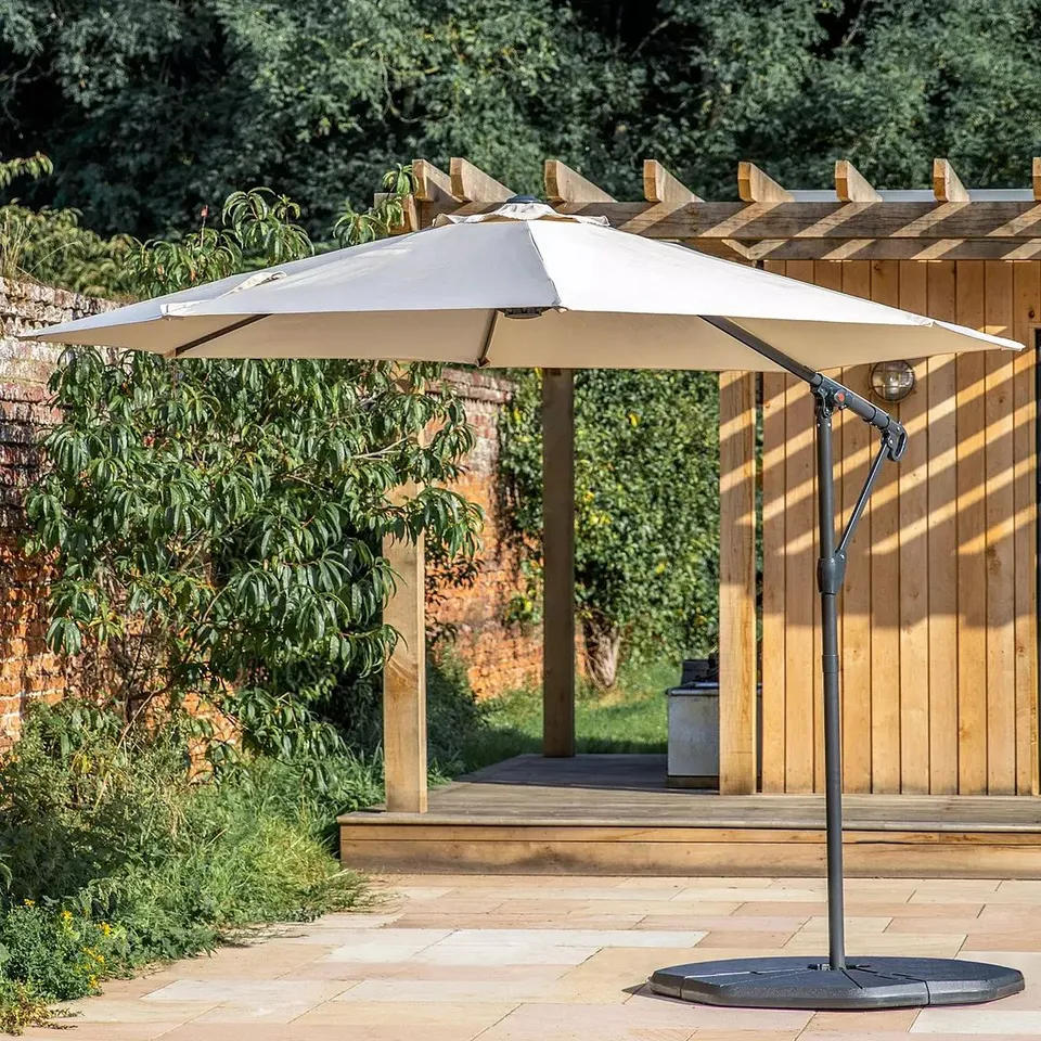 BOXED VAZZANO 3M CANTILEVER PARASOL CREAM (1 BOX)