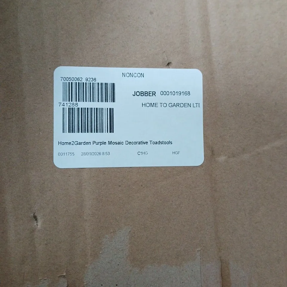 HOME2GARDEN PURPLE MOSAIC DECORATIVE TOADSTOOLS – GARDEN ORNAMENTS, SET OF 2