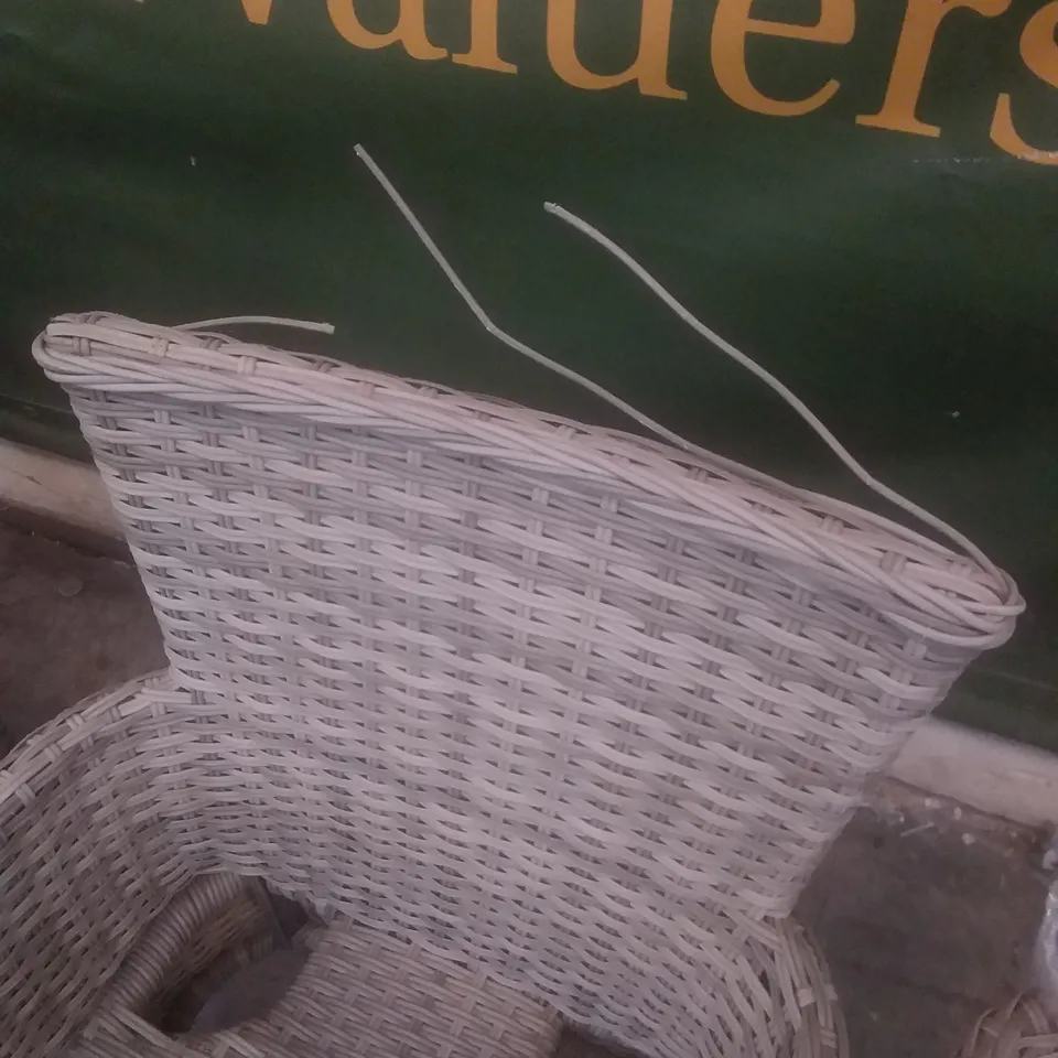 X4 RATTAN EFFECT GARDEN CHAIRS GREY