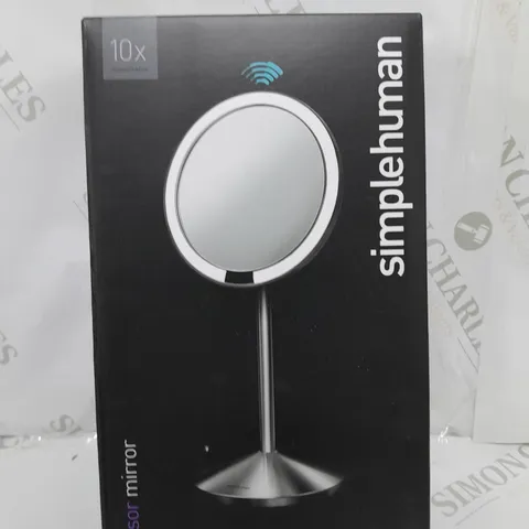 BOXED SIMPLEHUMAN SENSOR MIRROR FOLD BRUSHED 10X MAG