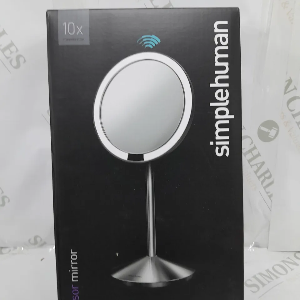 BOXED SIMPLEHUMAN SENSOR MIRROR FOLD BRUSHED 10X MAG