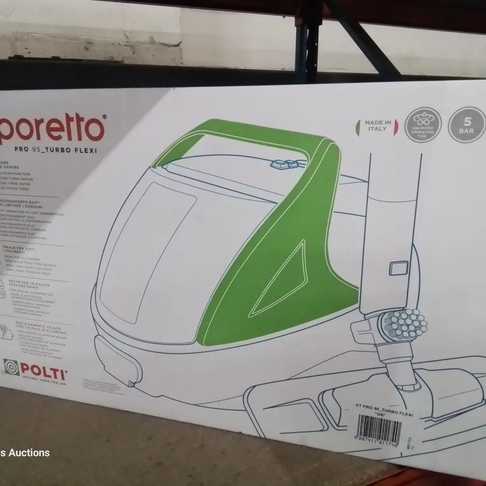 BOXED VAPORETTO PRO 95 TURBO FLEX STEAM CLEANER