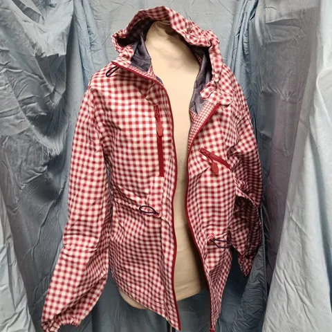 DAMSON MADDER WOMEN'S CHECKERED JACKET, RED & WHITE – UK 8 (US 4, EU 36)