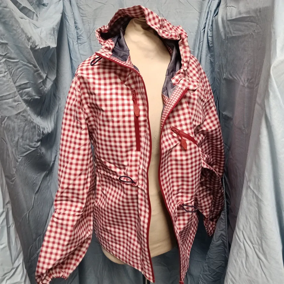 DAMSON MADDER WOMEN'S CHECKERED JACKET, RED & WHITE – UK 8 (US 4, EU 36)