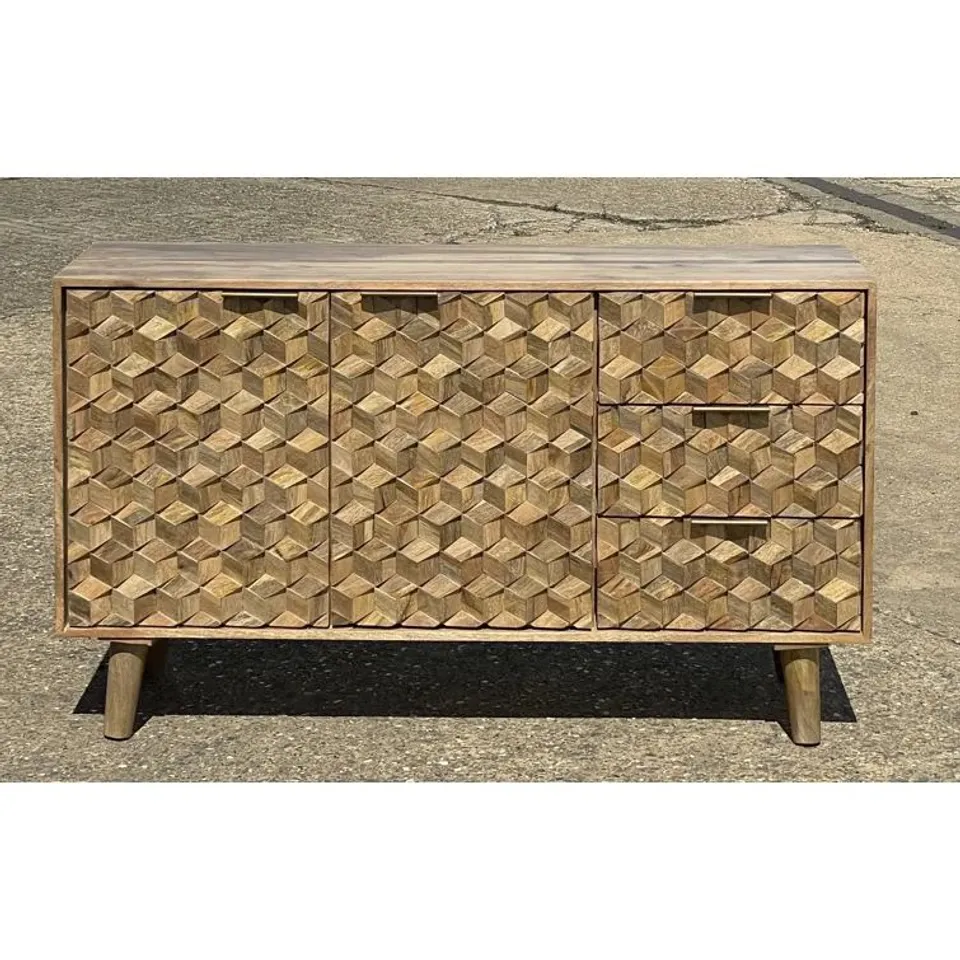 BOXED ETON 44.5CM WIDE 3 DRAWER SIDEBOARD