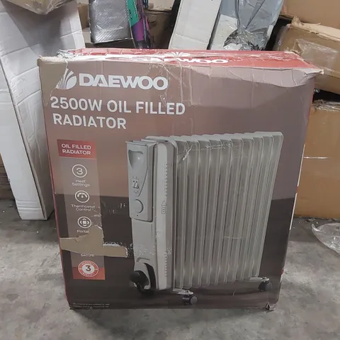 BOXED DAEWOO 2500W OIL FILLED RADIATOR (1 BOX)