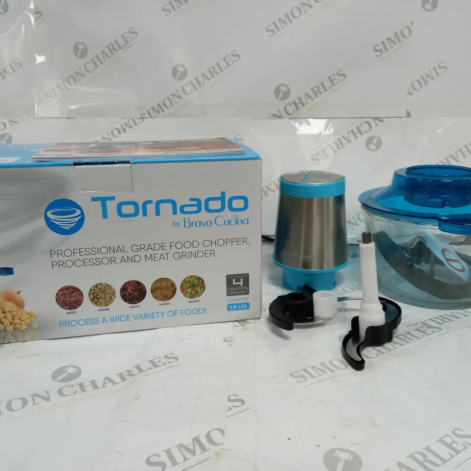 BOXED TORNADO BY BRAVA CUCINA PROFESSIONAL FOOD CHOPPER, PROCESSOR AND MEAT GRINDER