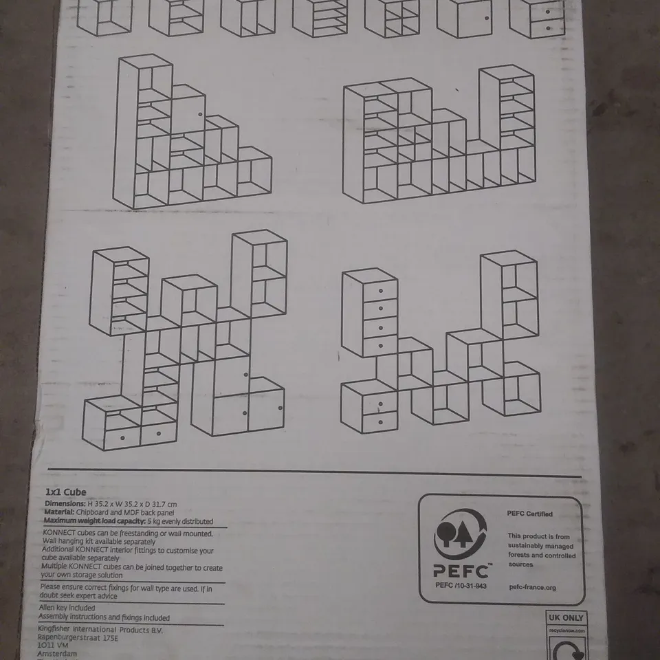 BOXED FORM KONNECT 1X1 CUBE NASH OAK
