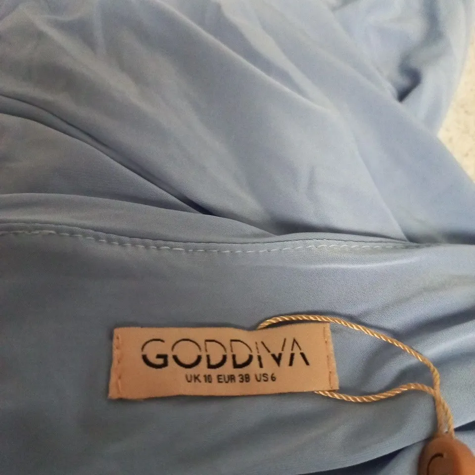 GODDIVA ONE-SHOULDER RUCHED DRESS – UK 18 (EU 38, US 6)