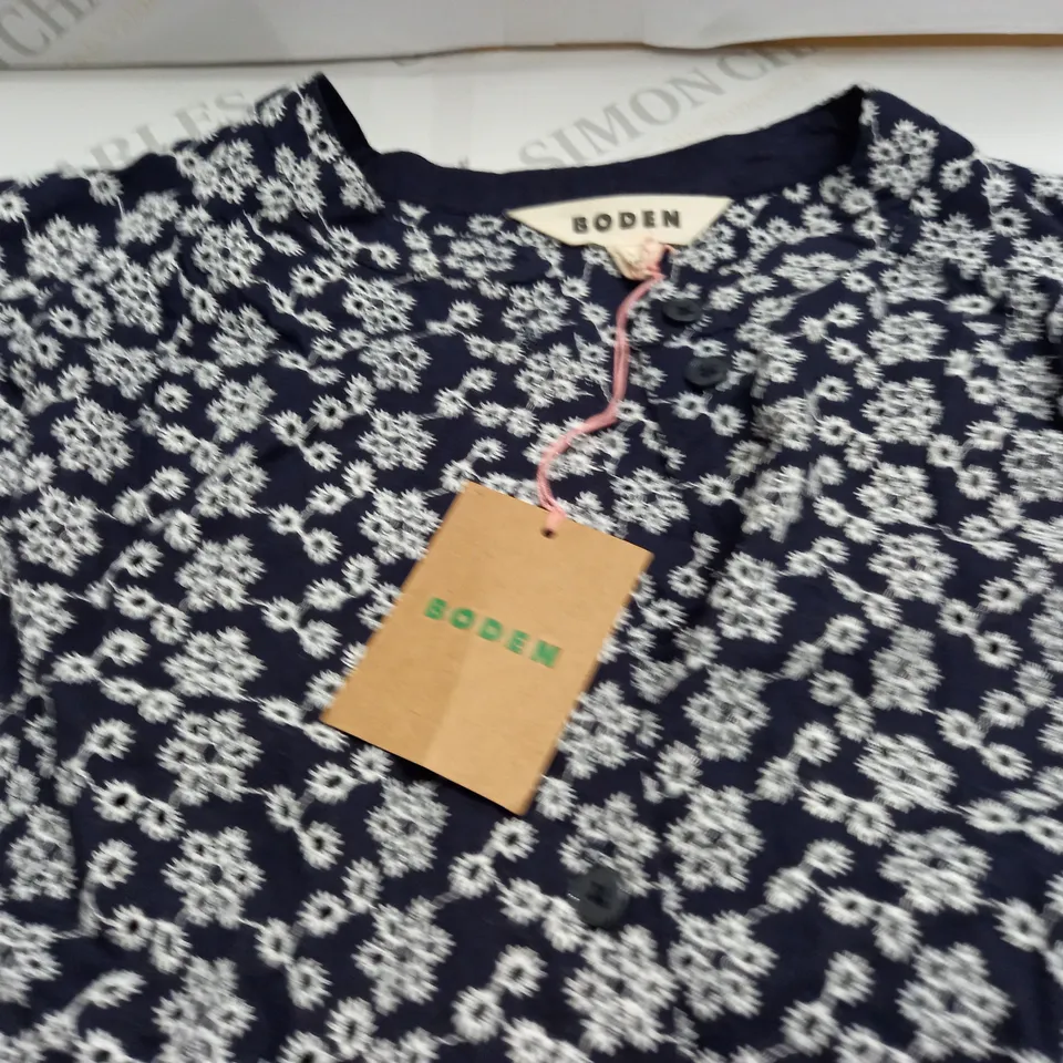 BODEN OVERSIZED BRODERIE SHIRT - UK 8