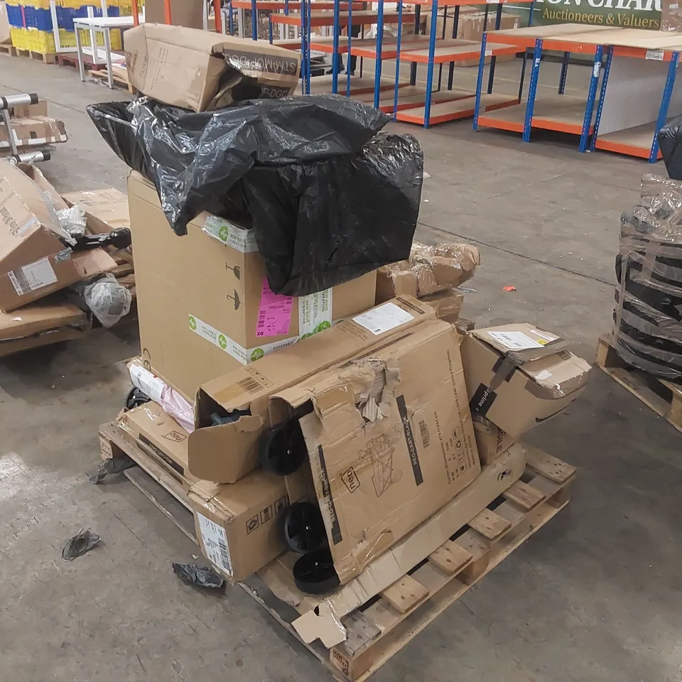 PALLET OF ASSORTED CONSUMER PRODUCT/FURNITURE PARTS ECT
