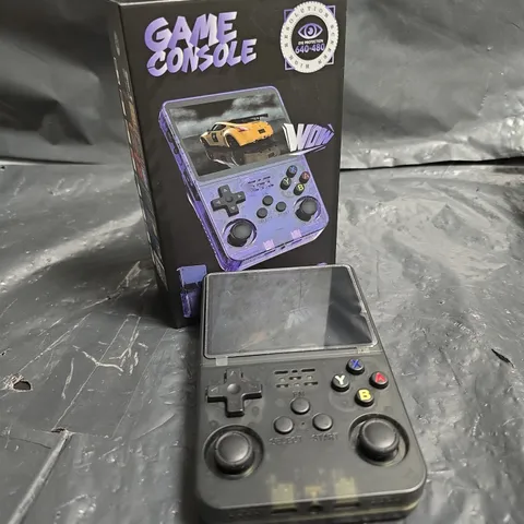 HANDHELD GAME CONSOLE – BOXED WITH PURPLE ARTWORK (RETRO HANDHELD DESIGN)