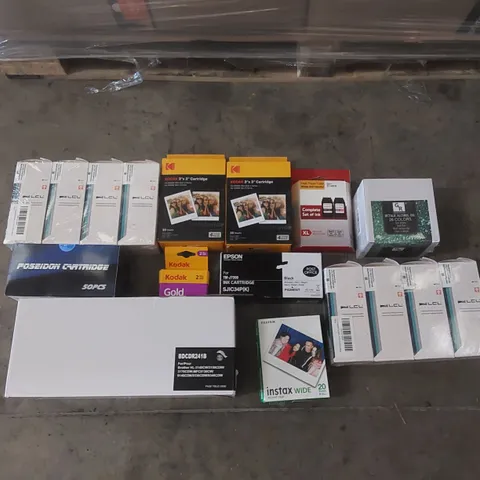 PALLET CONTAINING A LARGE ASSORTMENT OF INK CARTRIDGES FROM BRANDS SUCH AS: KODAK, EPSON, FUJIFILM, LCL ECT