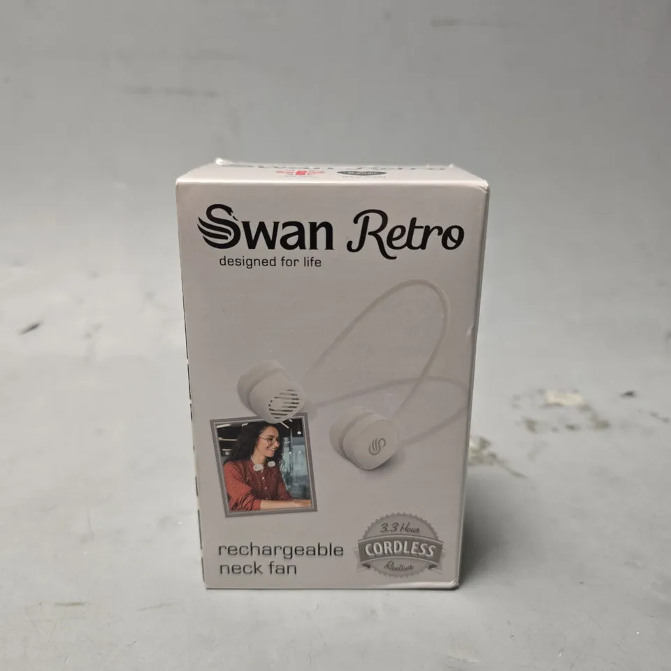 SEALED SWAN RETRO RECHARGEABLE NECK FAN 