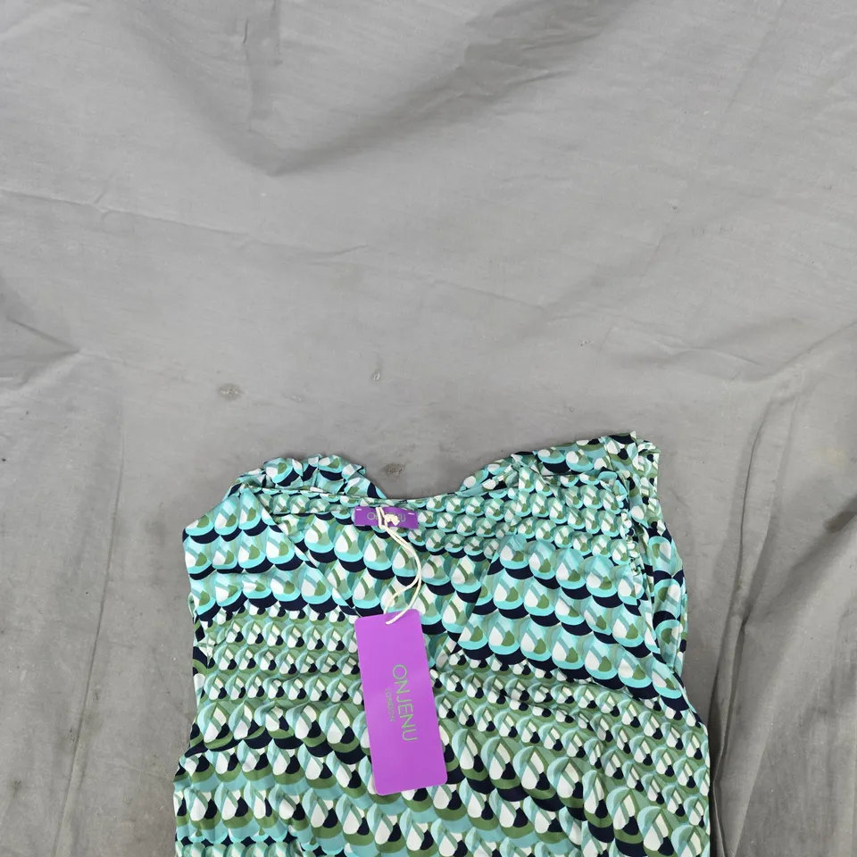 ONJENU LONDON ESME MIDI DRESS BALEAR GREEN – UK8 (EU36)