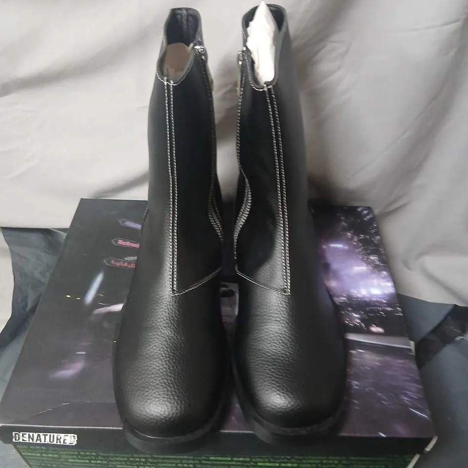 KOI NIGHT WARDEN MENS BOOTS - BLACK LEATHER, UK 9 (EU 43)