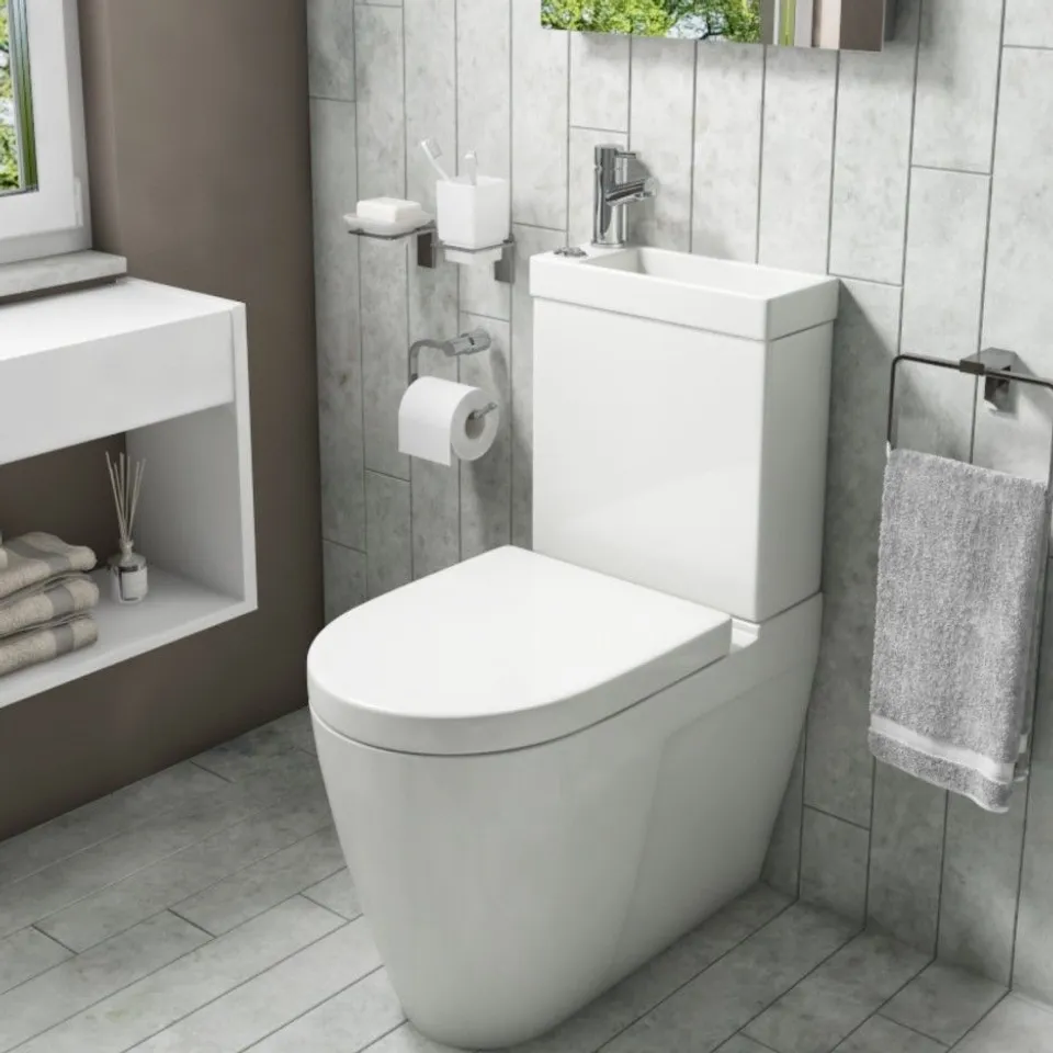 BOXED BRAND NEW LEGEND TWO IN ONE CISTERN AND WASH BASIN 
