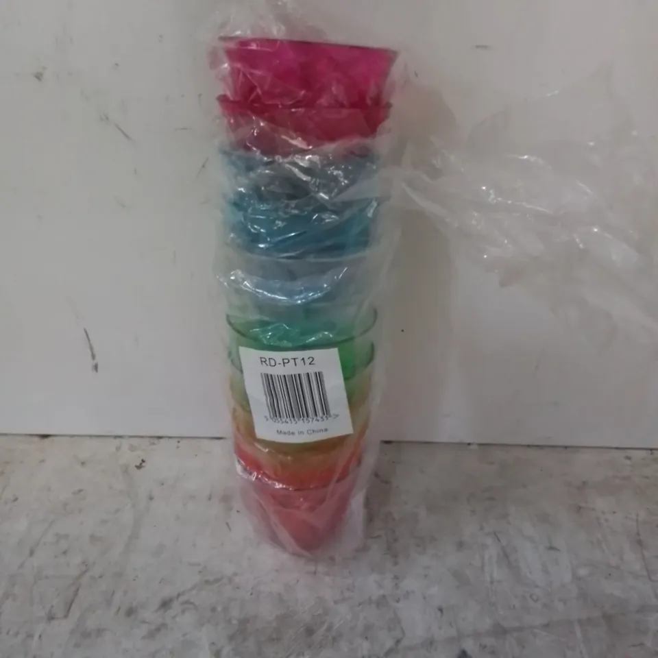 BOXED RINK DRINK 12-PIECE 250ML PLASTIC DRINKING GLASSES 