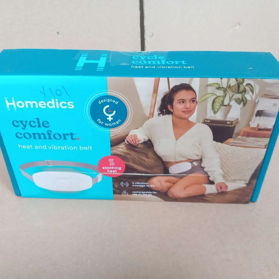 BOXED HOMEDICS CYCLE COMFORT HEAT AND VIBRATION BELT