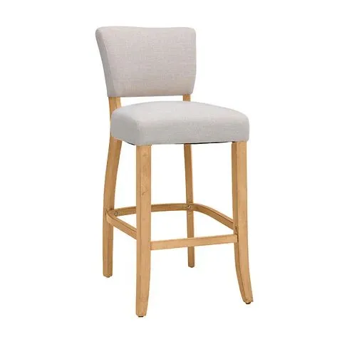 BOXED SET OF 2 LINEN BAR STOOL BAR HEIGHT FOR KITCHEN ISLAND CAFE