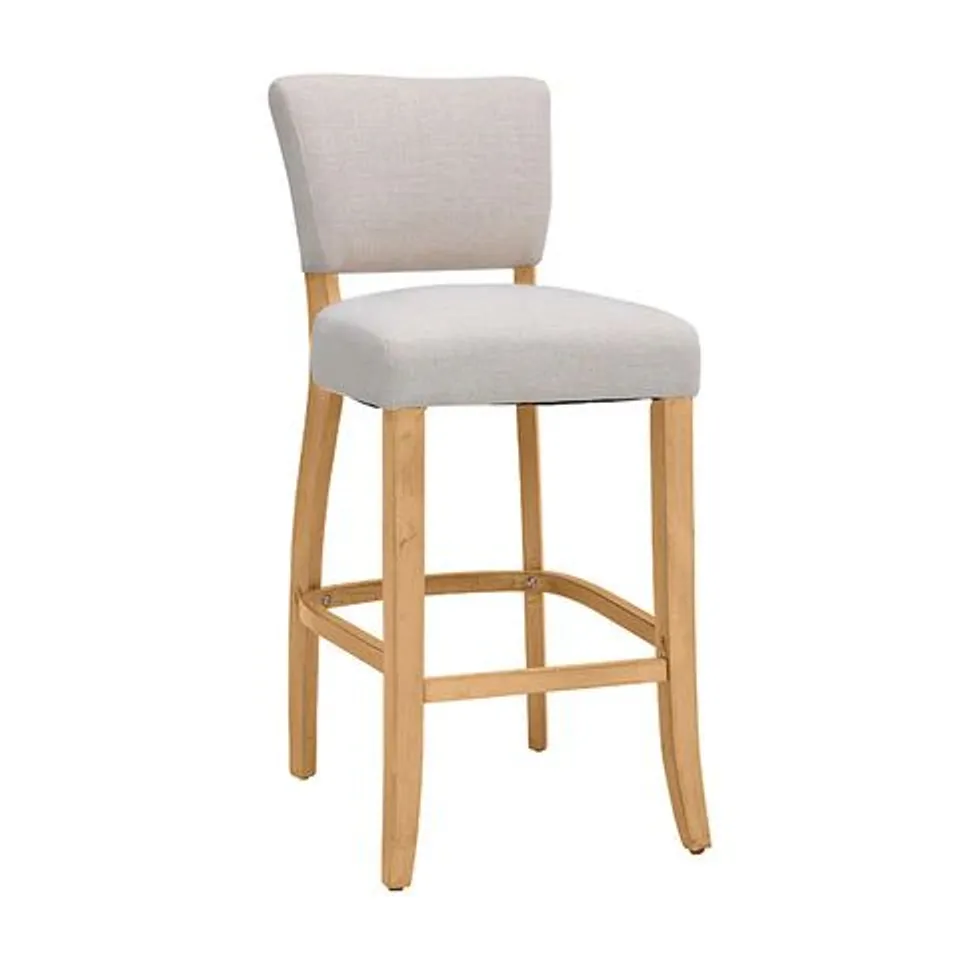 BOXED SET OF 2 LINEN BAR STOOL BAR HEIGHT FOR KITCHEN ISLAND CAFE