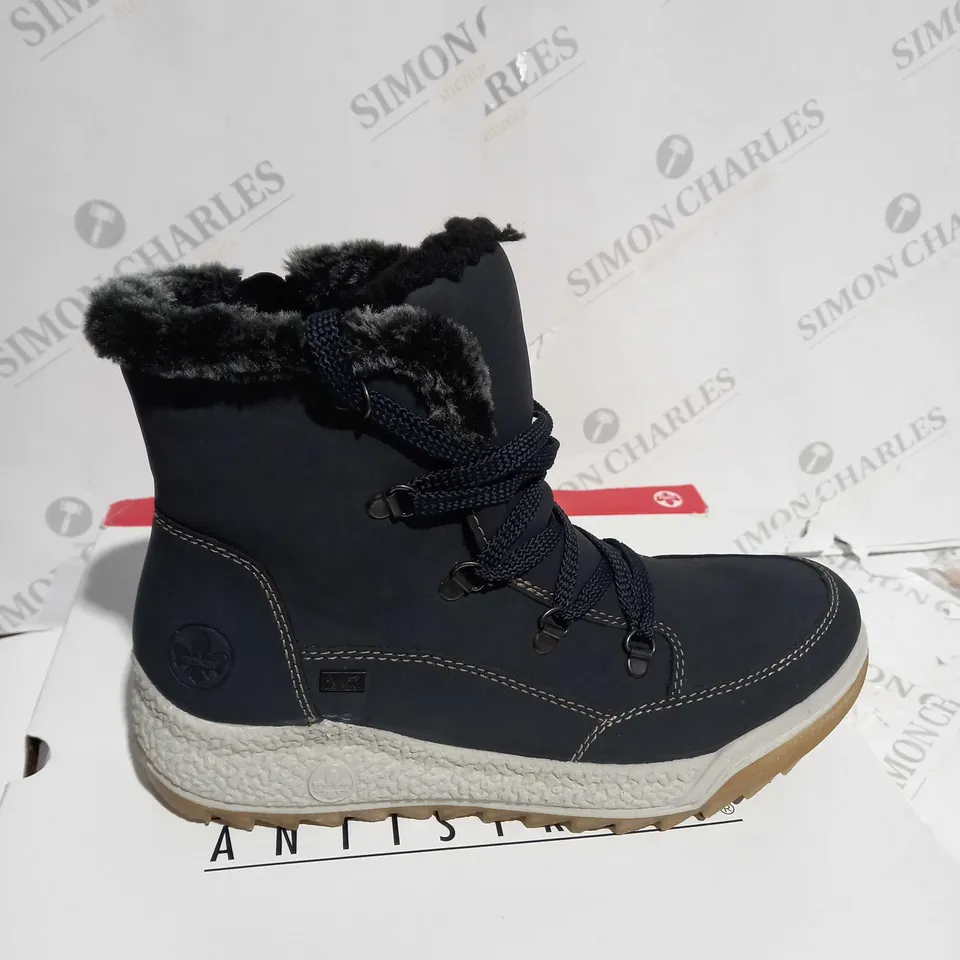 BOXED RIEKER ANTISTRESS NAVY BLUE HIKING BOOTS - UK SIZE 7.5