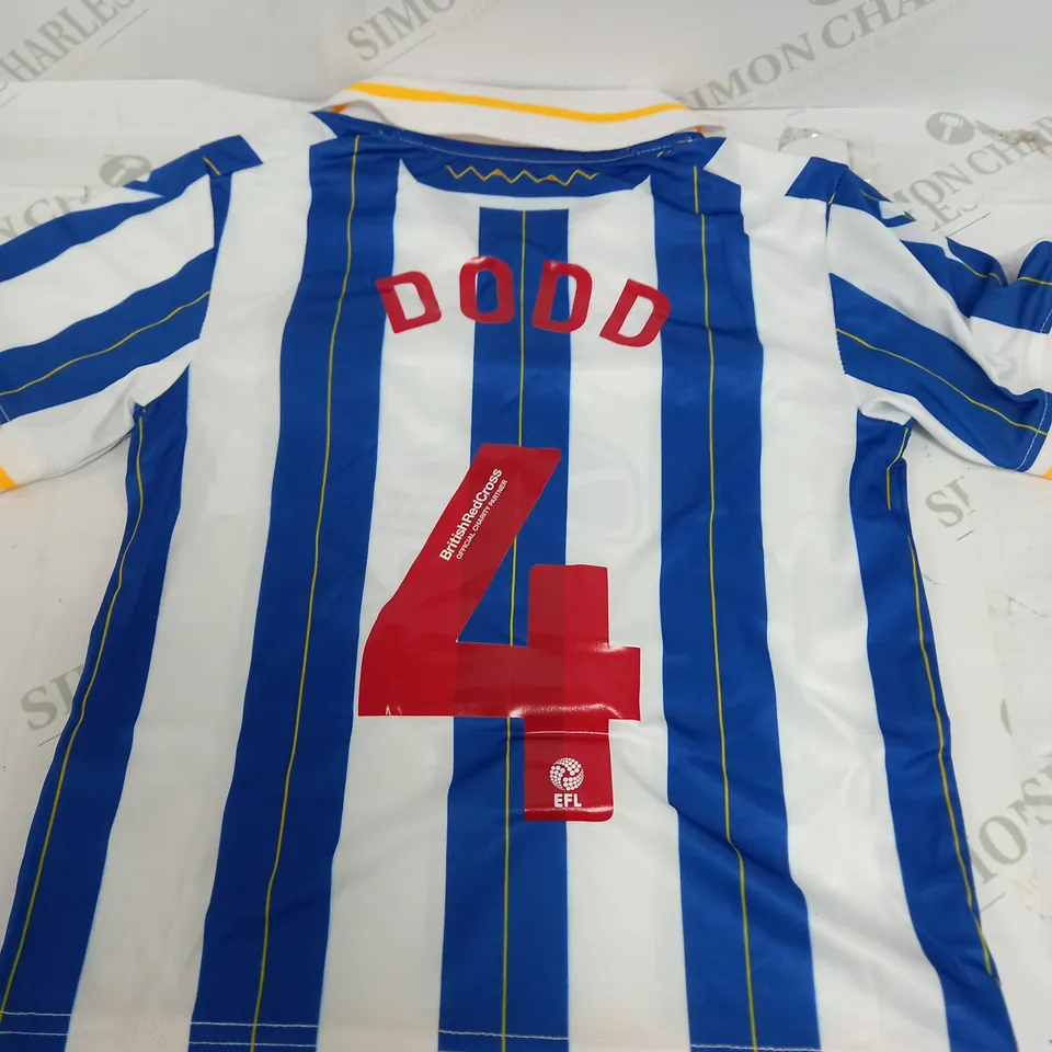 SHEFFIELD WEDNESDAY KIDS HOME SHIRT & SHORTS - '4 DODD' - SIZE 18