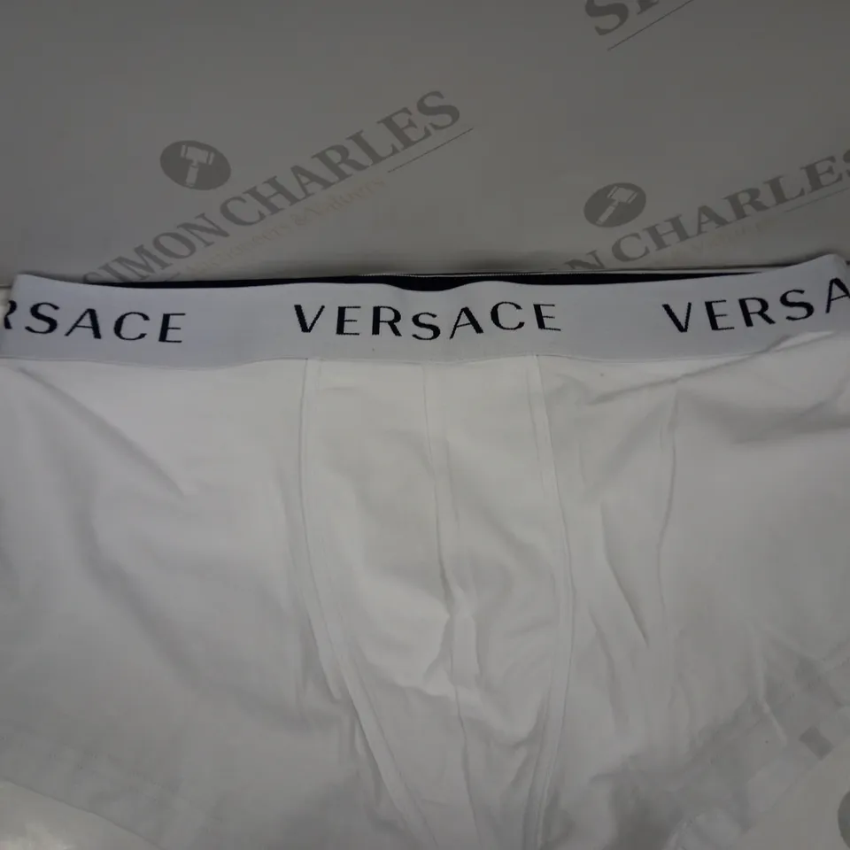 VERSCAE WHITE BOXERS SIZE UNKOWN