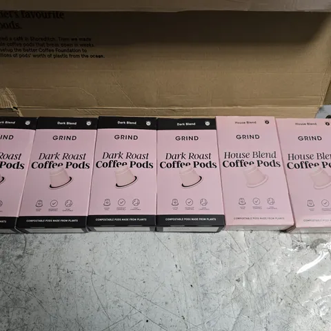 6 X BOXED GRIND COFFEE PODS SELECTIONS 