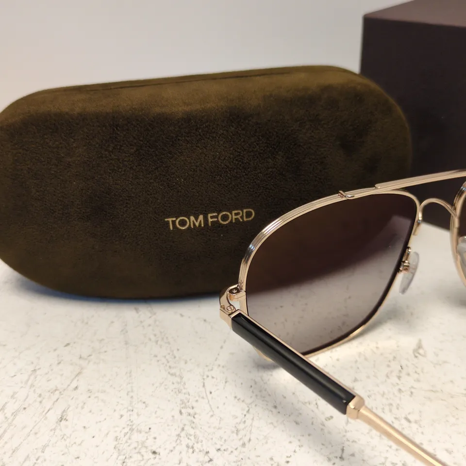 TOM FORD SUNGLASSES – AVIATOR STYLE, GOLD FRAME
